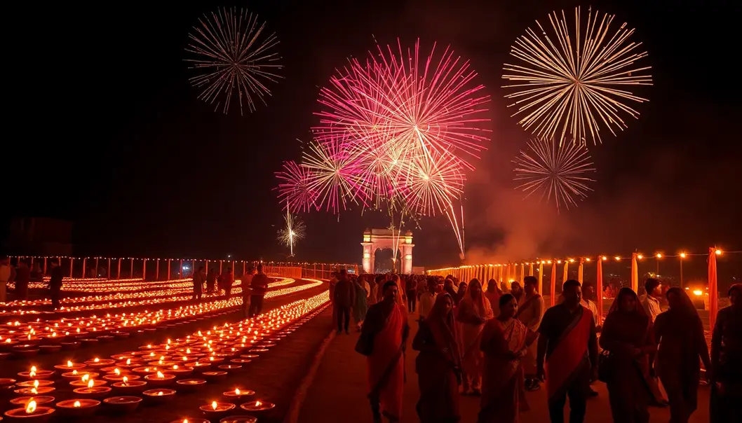 A spectacular parade during Rio de Janeiro’s Carnival, showcasing samba dancers and colorful floats.