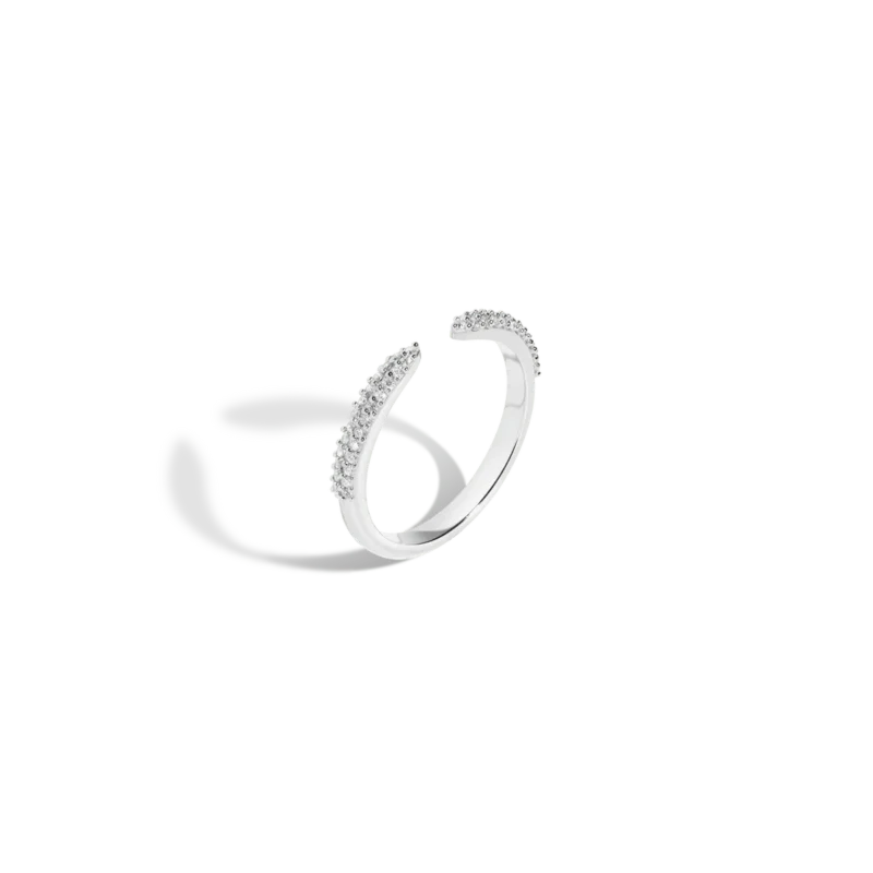 Bold Diamond Accent Claw Ring - Chic Fine Jewelry for Women