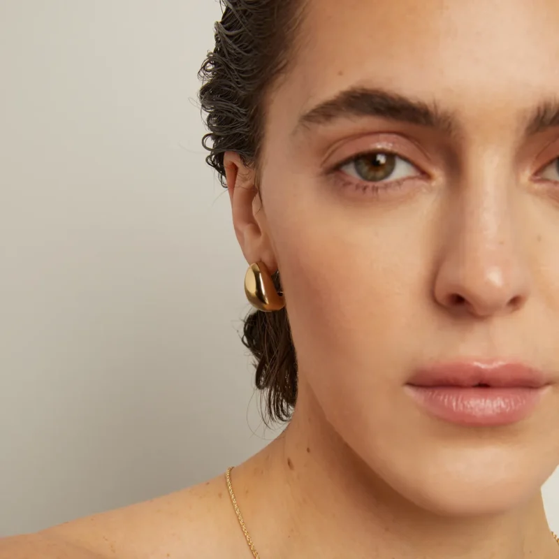 Modern Dome Earrings - Chic Polished Jewelry for Women - Image 4