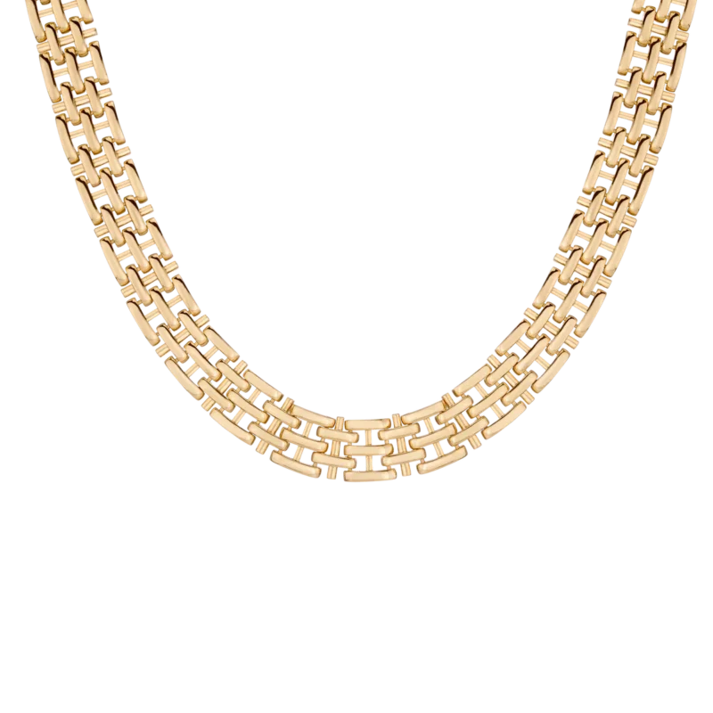 Panther-Inspired Chain Link Necklace - Bold Statement Jewelry