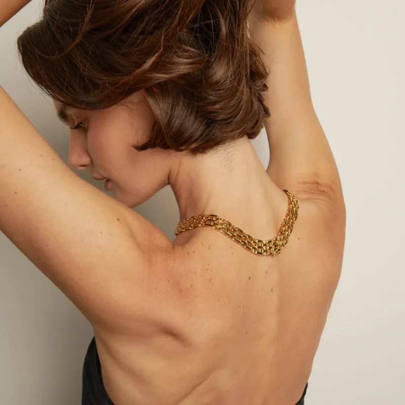 Panther-Inspired Chain Link Necklace - Bold Statement Jewelry - Image 4