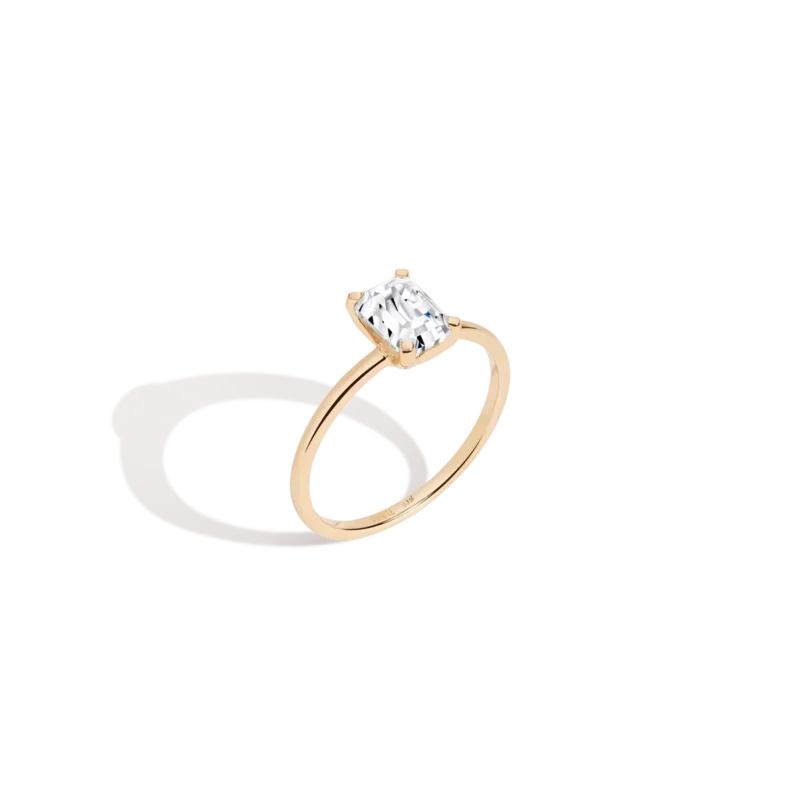 Timeless Emerald-Cut Solitaire Diamond Ring - Fine Engagement Jewelry