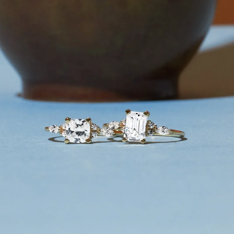 Romantic Cushion-Cut Floral Diamond Ring - Timeless Jewelry for Women - Image 3