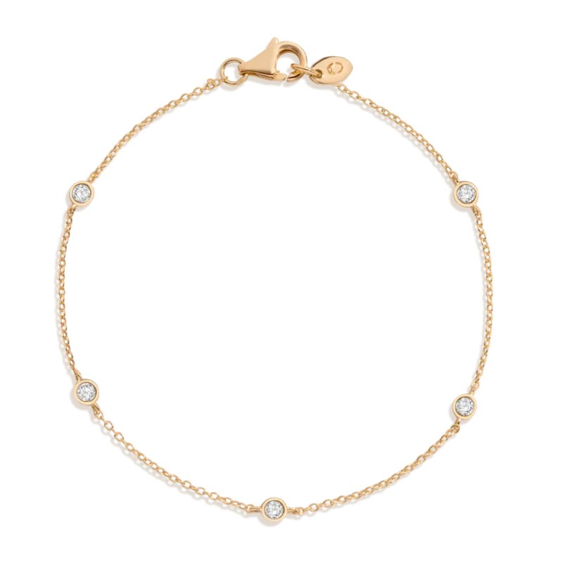 Lab Grown Diamond Station Bracelet - Elegant Everyday Jewelry