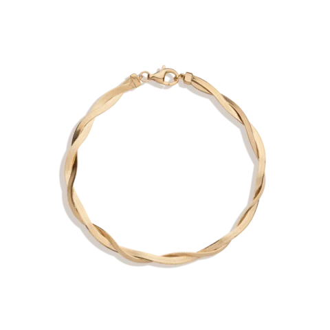 Herringbone Twist Bracelet - Chic Minimalist Jewelry Gift